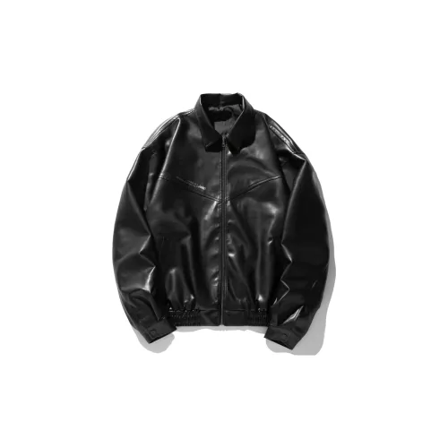 Jeep Leather Jackets Unisex Pure Black