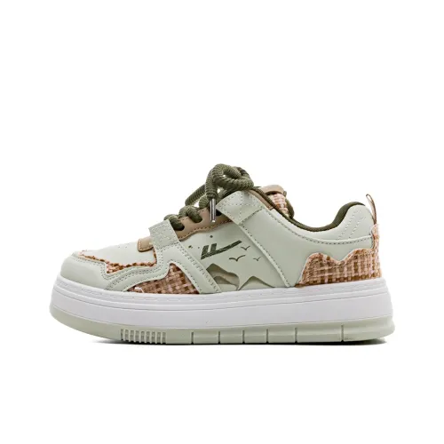 WARRIOR Skateboard Shoes Women's Low-Top Tea Green