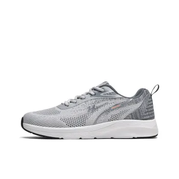 Binary Cushioning Anti-Slip Wear-Resistant Breathability Low-Top Running Shoes Men's Gray