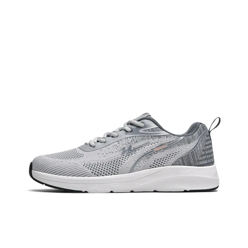 Binary Cushioning Anti Slip Wear Resistant Breathability Low Top Running Shoes Men's Gray-0