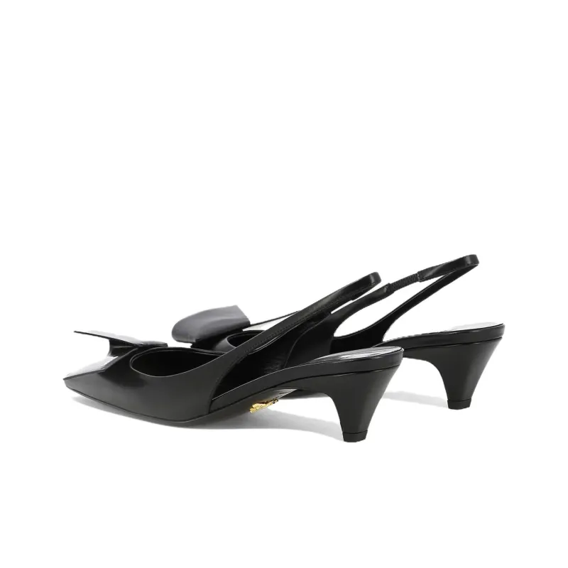 PRADA 60mm Fold-detail Leather Pumps-4