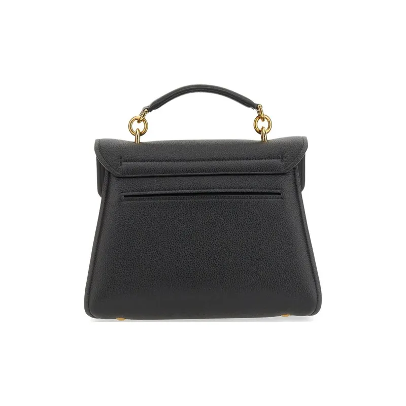 FERRAGAMO Leather Tote Bag, Shopping Bag, Handbag Women's Black-4
