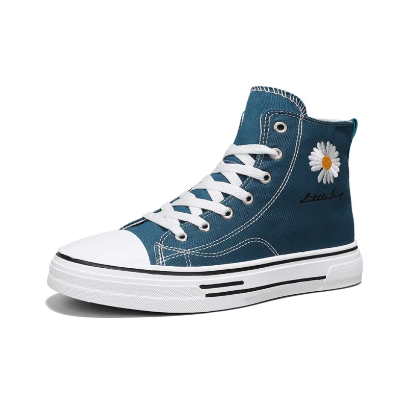 Little Daisy Small Daisy Height Increasing Wear-Resistant Breathable Slip-Resistant High-Top Canvas Shoes Men's-16