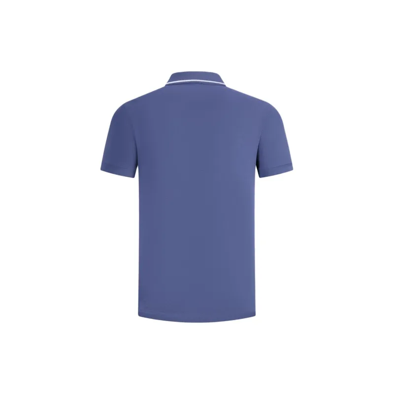 EMPORIO ARMANI EA7 SS24 Polo Shirt Men's Royal Blue-1