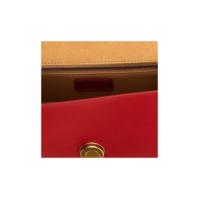 PINKO LOVE Series Calfskin Shoulder Bag Crossbody Bag Handbags Mini Women's Red-3