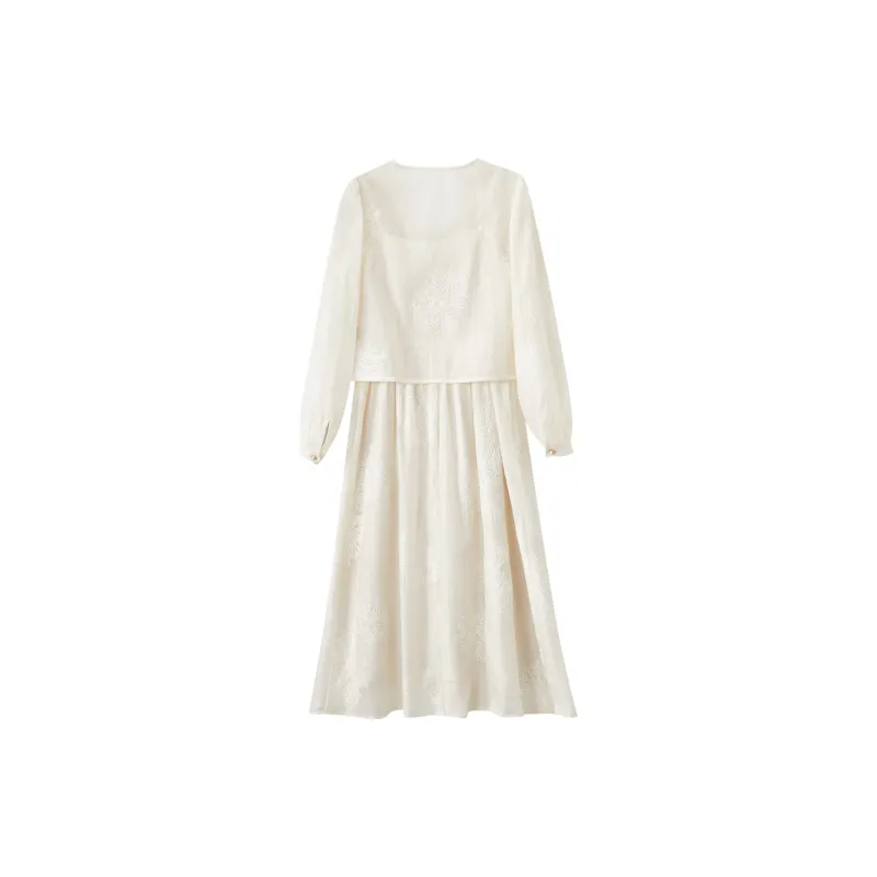 XIANGYING Skirt Set Women's Beige-1