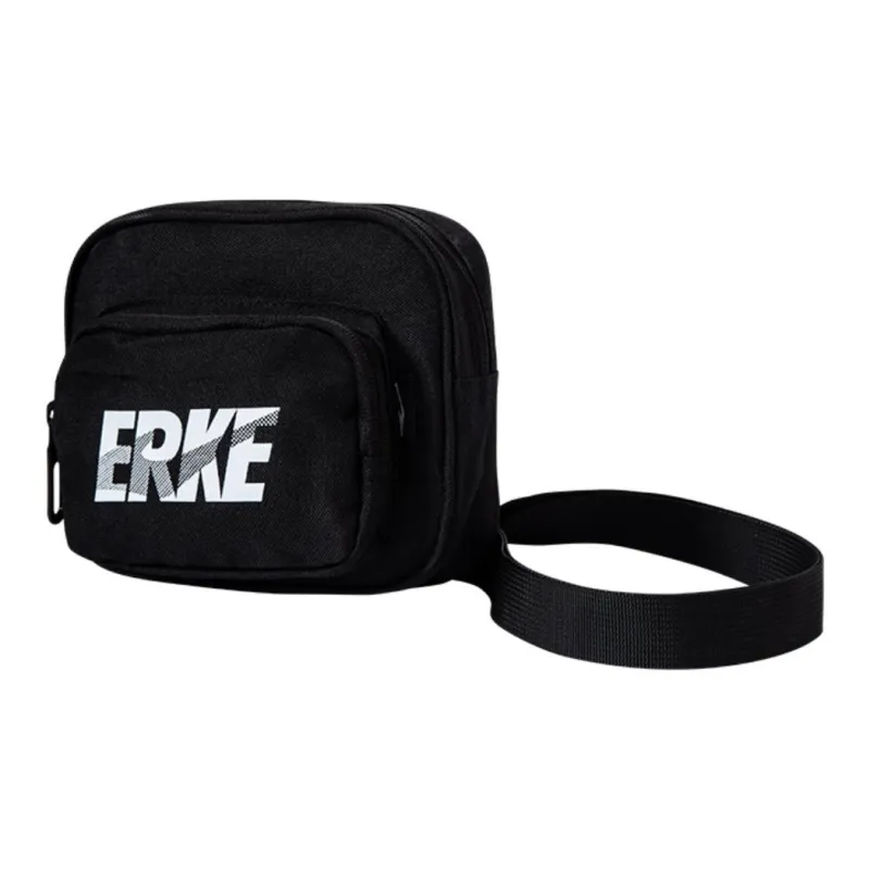 Erke Textile Fabric Crossbody Bag Regular Unisex Jet Black-1