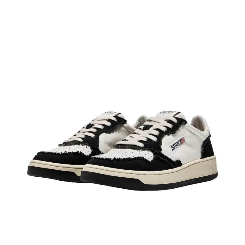 AUTRY Medalist Canvas Panelled 'White Black' Women's-2