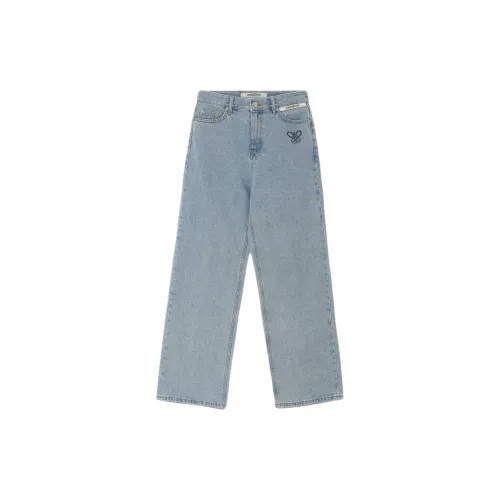 KIMHEKIM Jeans Women's Sky Blue/Heavenly Blue