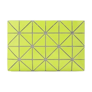 ISSEY MIYAKE Polyvinyl Chloride Resin Clutch Women's Yellow Green