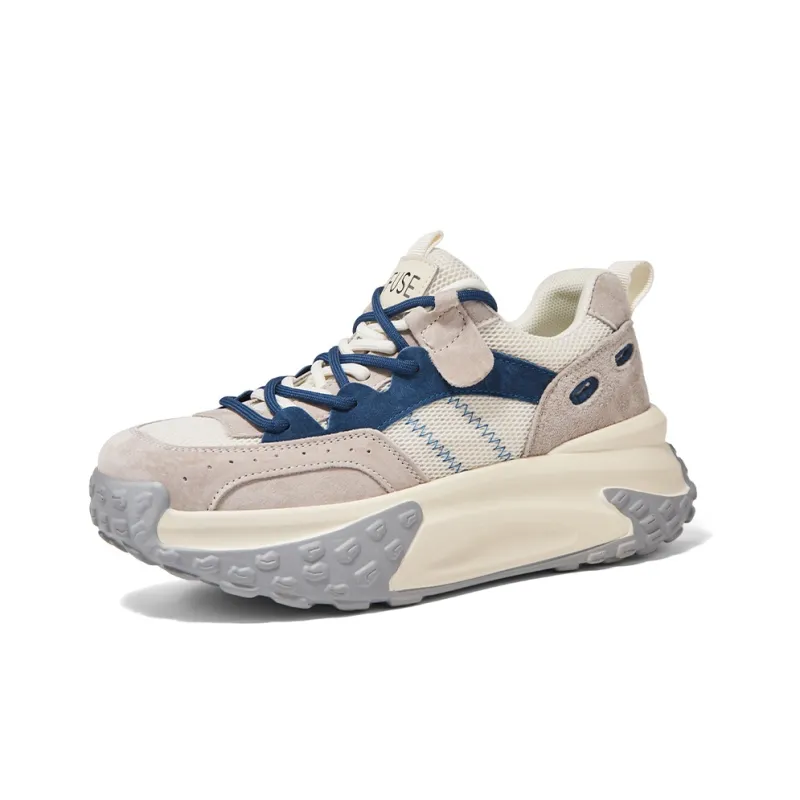 D FUSE SCANDINAVIA Cushioned Wear Resistant Breathable Lightweight Height Increasing Low Top Chunky Sneakers Women's-3