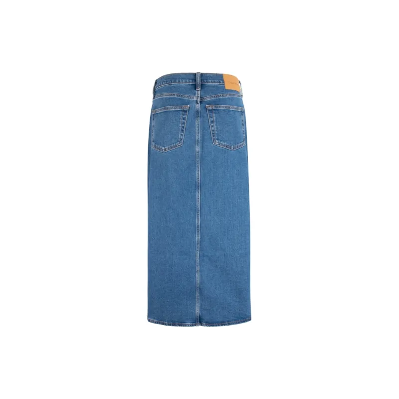 CALVIN KLEIN Denim Long Skirts Women's Denim Blue-1