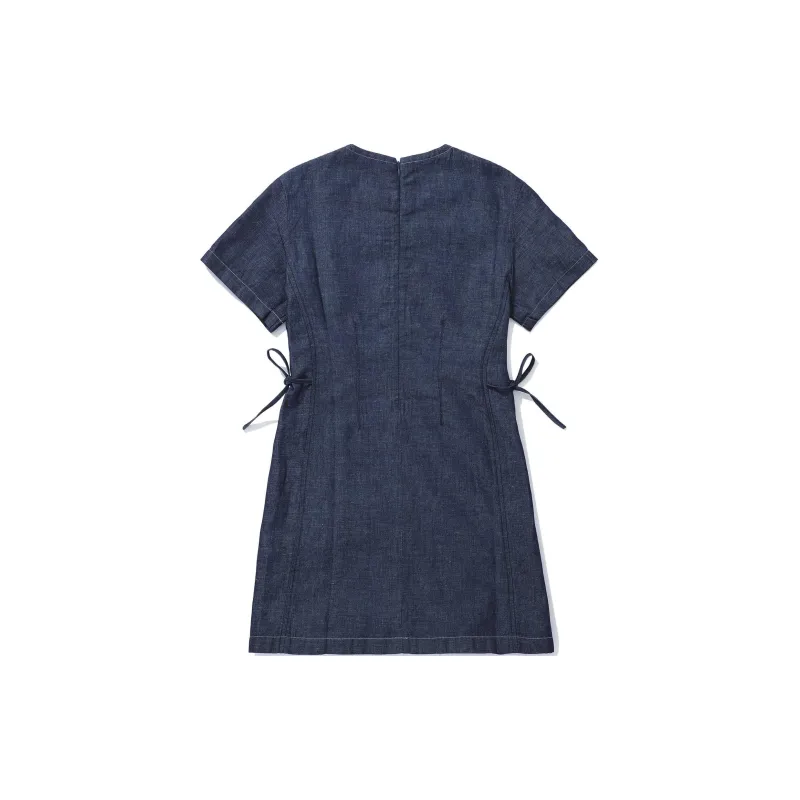 COVERNAT SS24 Short Sleeved Dress Women's Indigo-1