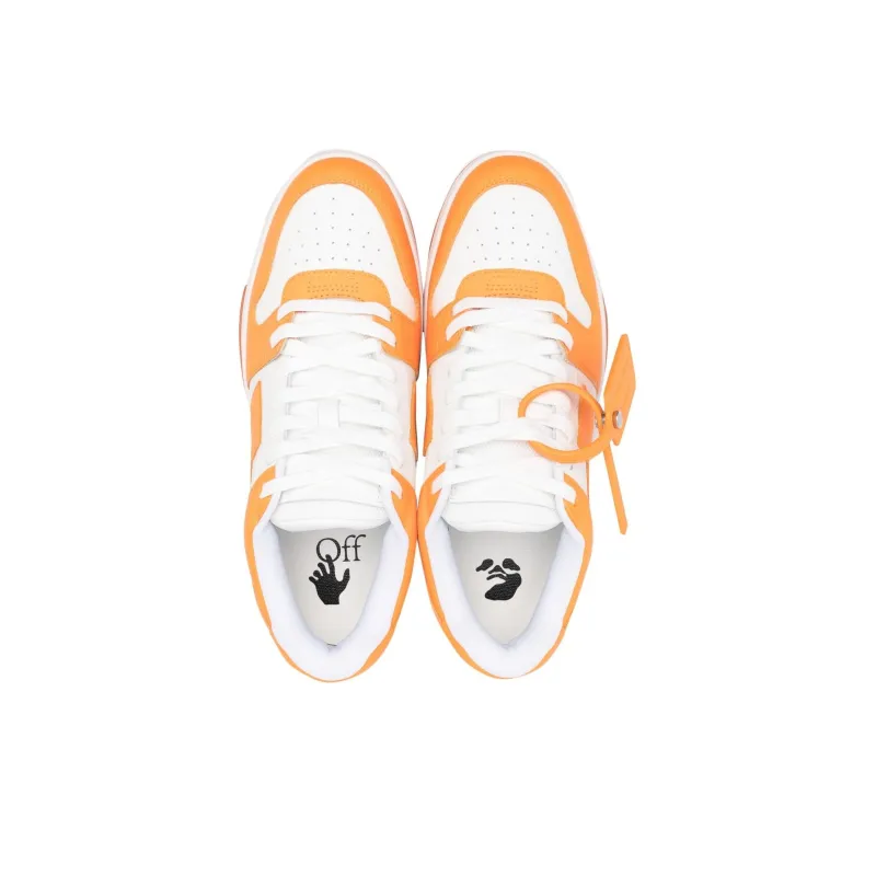 OFF WHITE Out Of Office Ooo Low Tops White Light Orange-4