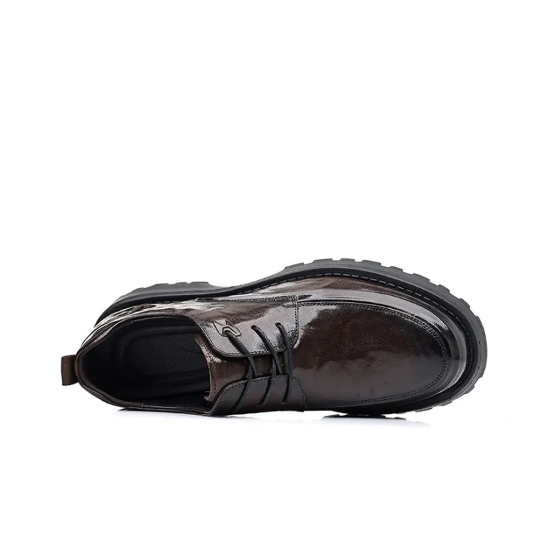 YEDANI Dress Shoes Men Low Top Black/Brown-8