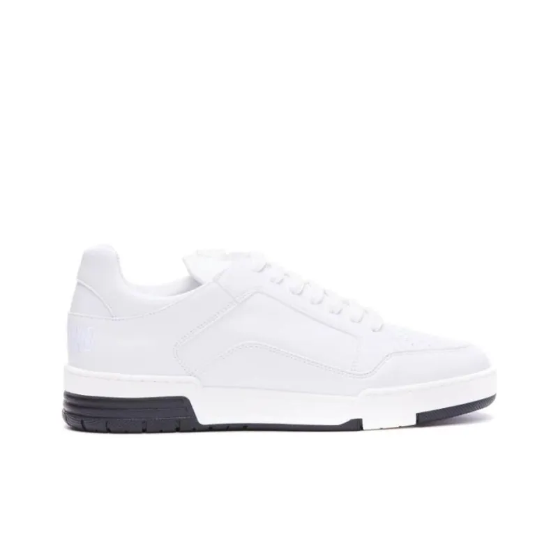 MOSCHINO Leather Lace-up Sneakers-1
