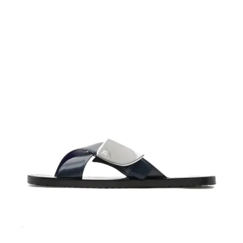 Burberry Slide Slippers Men's Dark Blue