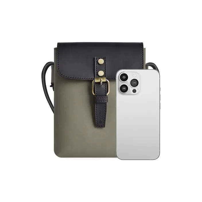 COTECi PU Shoulder Bag, Crossbody Bag Regular Unisex Black & Green/Black & Light Brown/Black & Brown-2