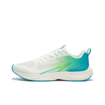 361° Flying Fish 3.0 Cushioning, Wear Resistant Low Top Running Shoes Men's White Cyan