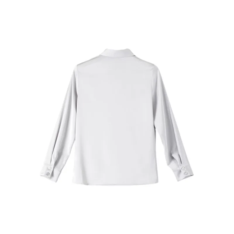 Late White Shirts Women's Silver Gray-1