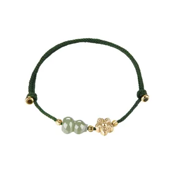 Misongma Bracelets Pale Greenish-White Jade Women's
