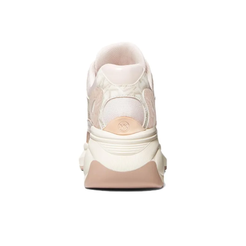 Michael Kors Zuma Gold-tone Logo-plaque Leather Sneakers-3