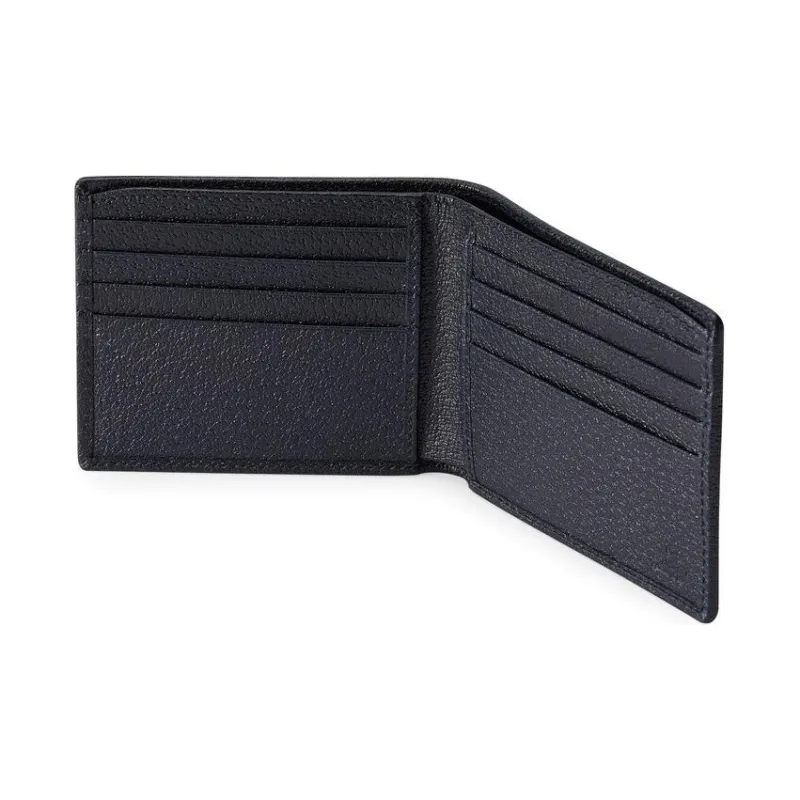 GUCCI Valentine's Day Collection Canvas With Leather Card Holder Canvas Bag Wallet Men's Red/Blue-3