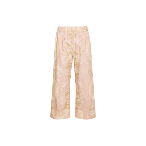 SEMICOUTURE Floral-print Cotton Trousers