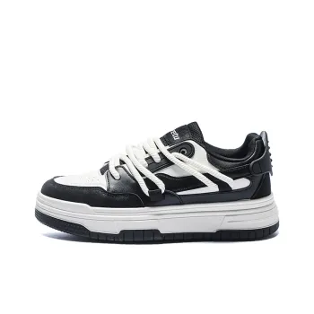 Meiretu Abrasion Resistant, Lightweight, And Breathable Low Top Skateboard Shoes Men's Black