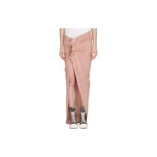 Rick Owens DRKSHDW Casual Long Skirts Women's Deep Pink