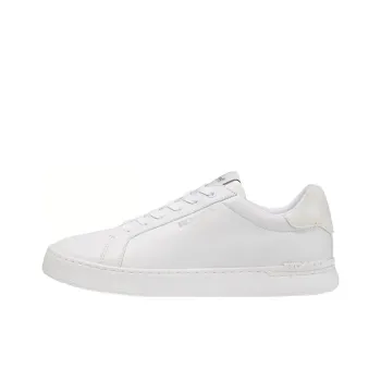 COACH Clip Low Top Skateboard Shoes Men's White