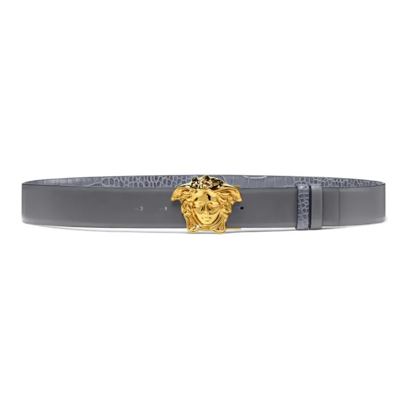 VERSACE La Medusa Reversible Leather Belt-0