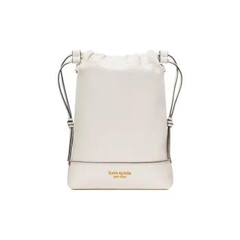 Kate Spade Nappa Leather Bucket Bag Cell Phone Pouch Shoulder Bag Crossbody Bag Women's Sheepskin In Paper Color
