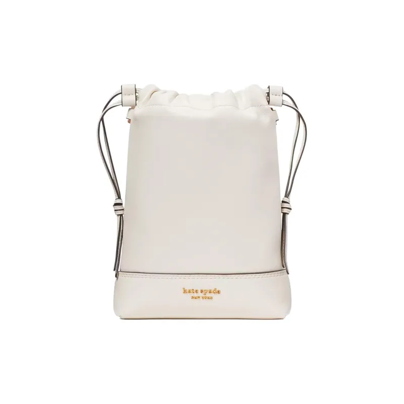 Kate Spade Nappa Leather Bucket Bag Cell Phone Pouch Shoulder Bag Crossbody Bag Women's Sheepskin In Paper Color-0