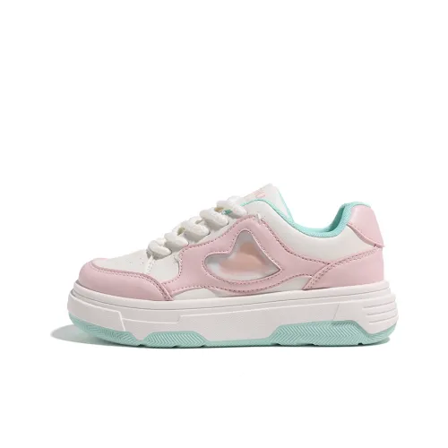 HUANQIU Wear resistant And Lightweight Low Top Skateboard Shoes Women's Pink