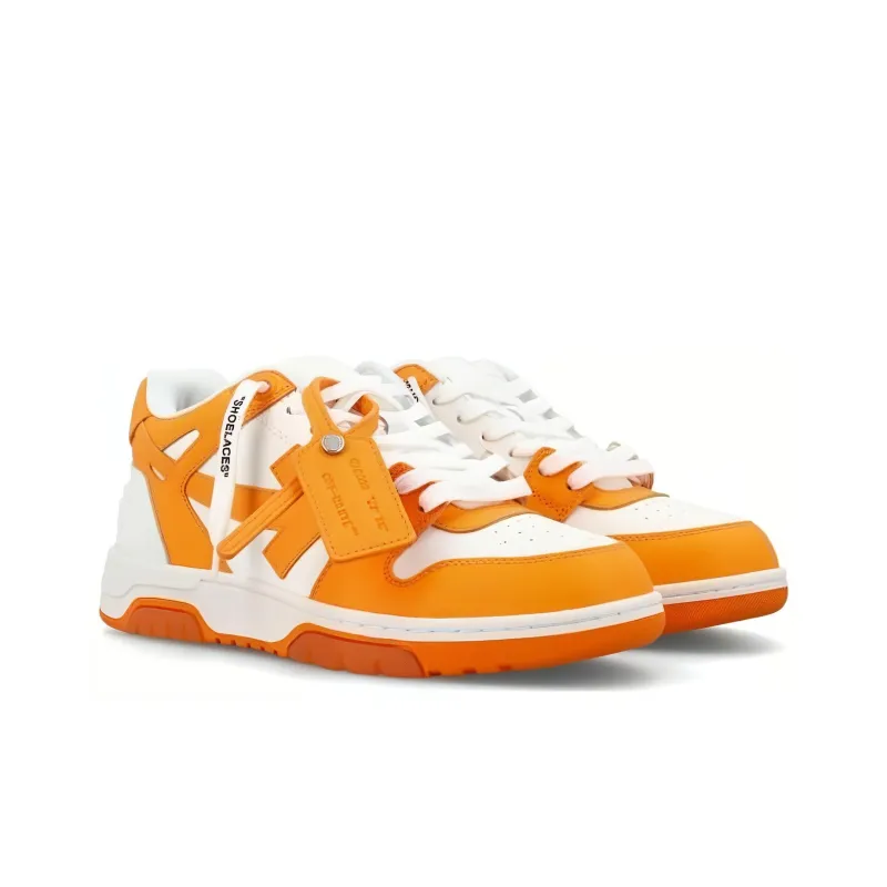 OFF WHITE Out Of Office Ooo Low Tops White Light Orange-2