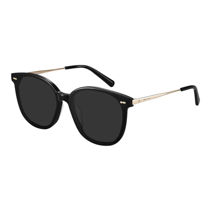 MUJOSH Astral Series Round Gentle Correcting Plate Oversized Sunglasses With UV Protection Unisex-0