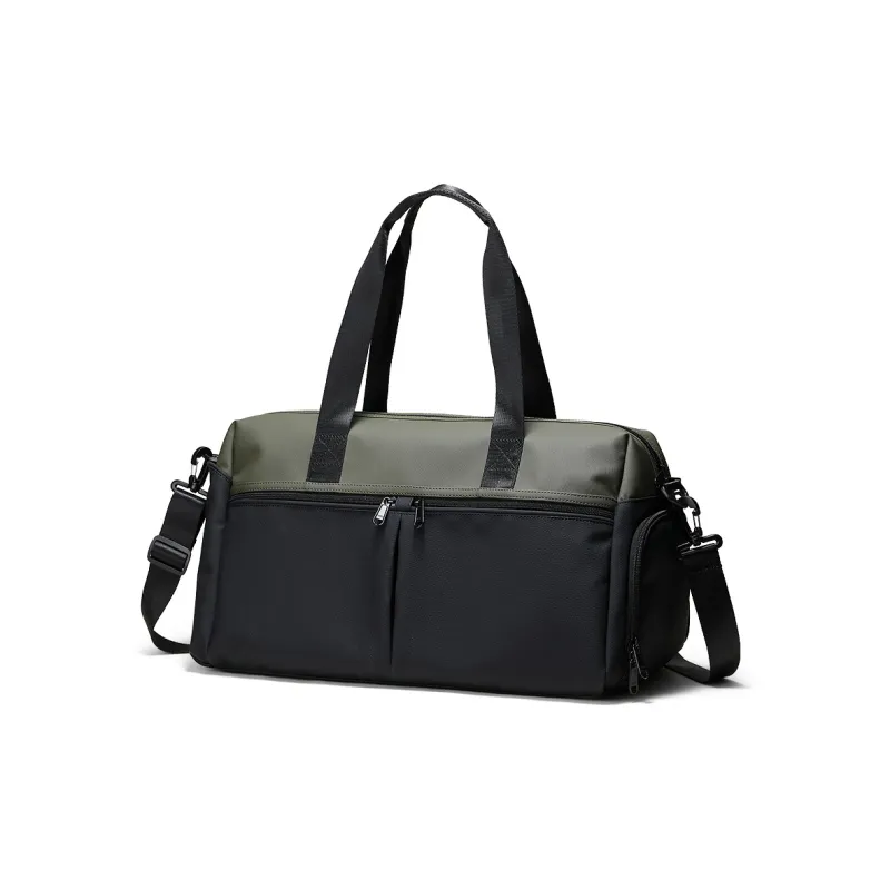 Fillove Fabric Shoulder Bag Crossbody Bag Travel Bag Regular Men's Black & Green-1