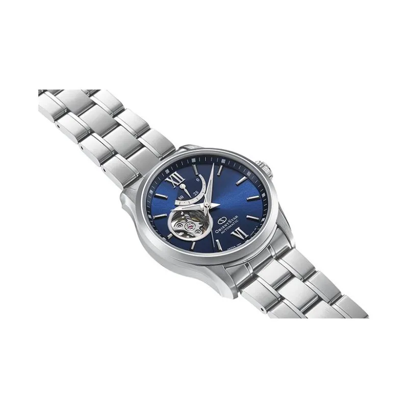 ORIENT STAR Automatic Mechanical Movement Steel Strap Watch 40mm Men's Watches Blue Dial RE AT0001L00B-3