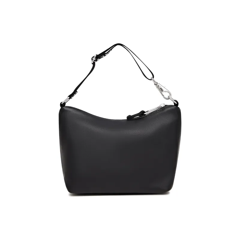 Tommy Hilfiger Leather Artificial Leather Dumpling Bag Hobo Bag Handbag Shoulder Bag Medium Size Women's Black-2