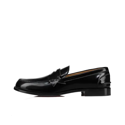 Christian Louboutin Logo-engraved Penny Leather Loafers