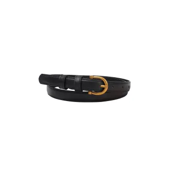 FUO Minimalist Style Gold Head Fashion Casual Everyday Casual Minimalist Style Trendy Leather Belts Women's Width 1.8cm