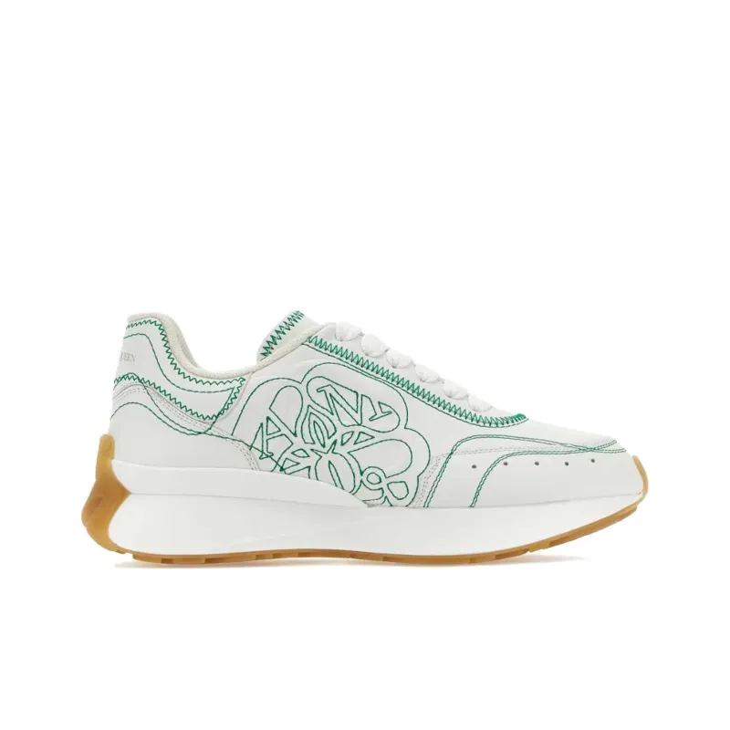 Alexander McQueen Sprint Runner 'White Green' Women's-1
