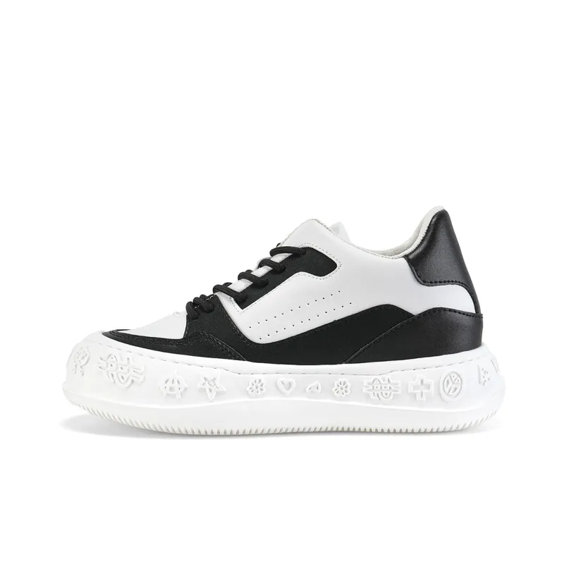 IiJin Slip-Resistant Cushioning Height Increasing Low-Top Skateboard Shoes Women's-5