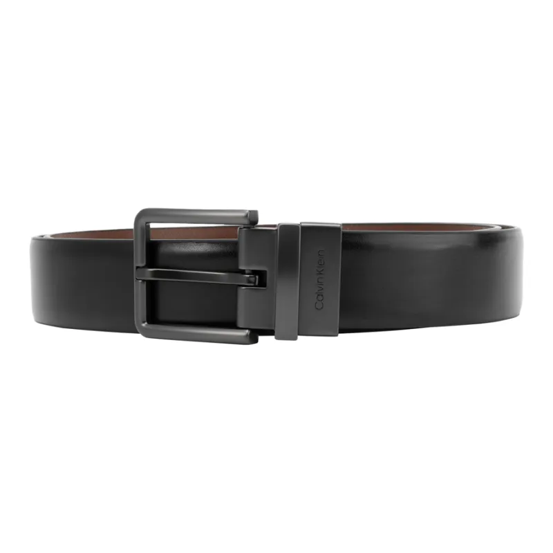 CALVIN KLEIN Leather Belts Men's Black/Brown Width 3.2cm-0