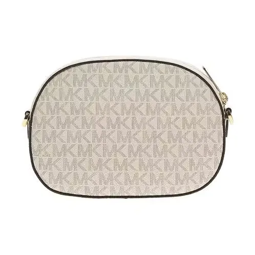 MICHAEL KORS Canvas With Leather Shoulder Bag, Crossbody Bag Small Size Women's Light Cream-1