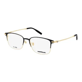 MONTBLANC Titanium Alloy Irregular Shape Eyeglass Frames Men's Gold