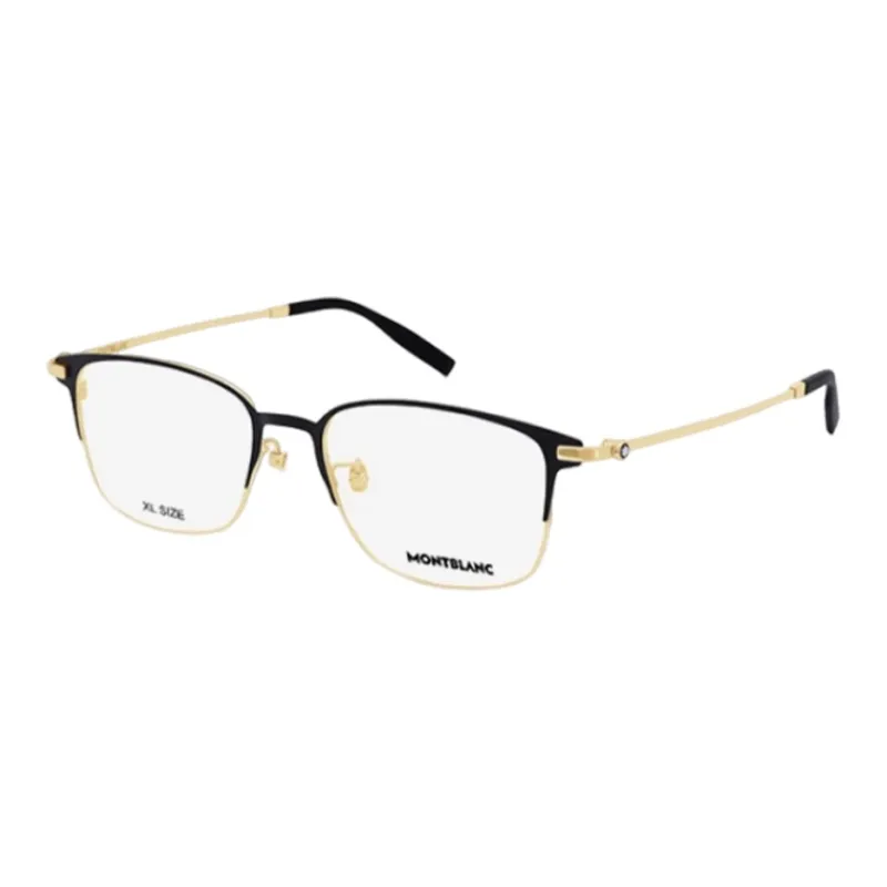 MONTBLANC Titanium Alloy Irregular Shape Eyeglass Frames Men's Gold-0