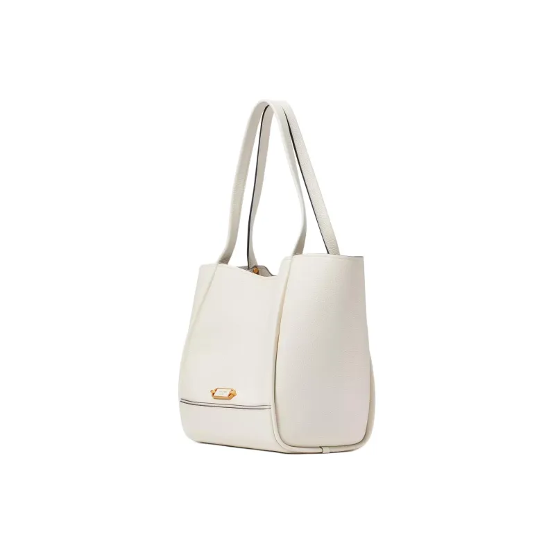 Kate Spade Litchi Grain Leather Tote Bag, Shopping Bag, Shoulder Bag, Crossbody Bag, Handbag Women's Halo White-1