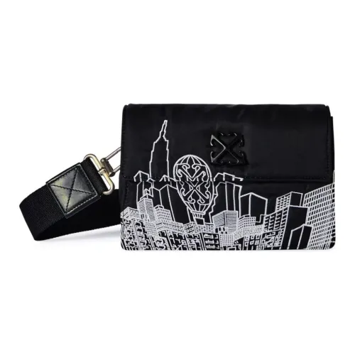 OFF-WHITE Soft Jitney 1.4 NY Skyline Arrow-plaque Shoulder Bag